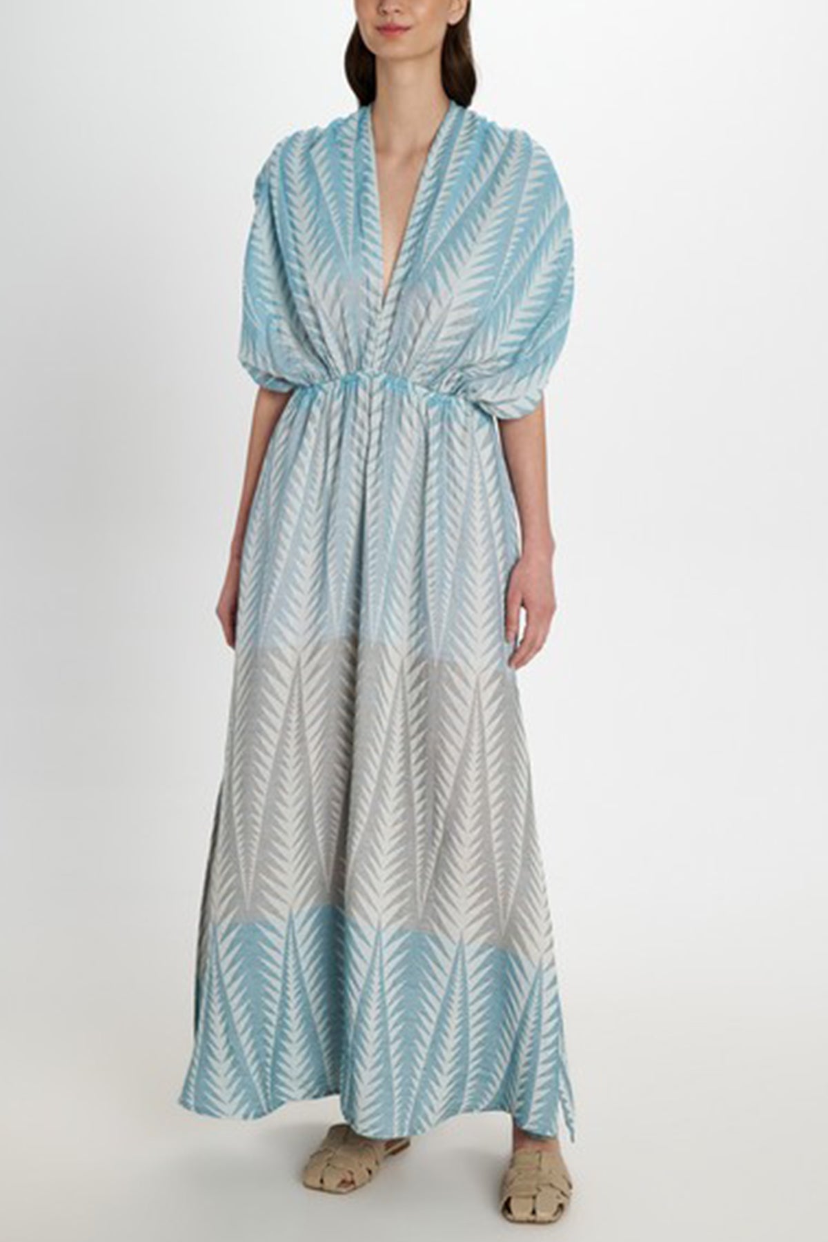 KIMONO DRESS "FINIKAS DEGRADE" TEAL