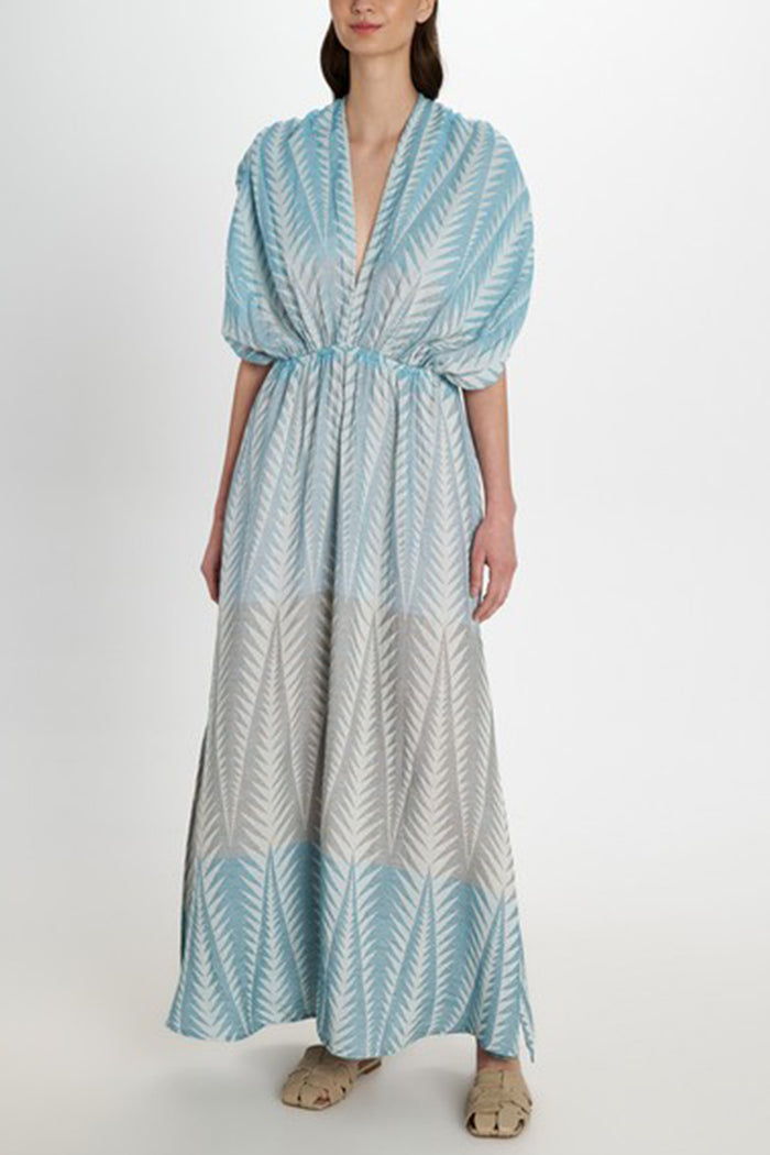 KIMONO DRESS "FINIKAS DEGRADE" TEAL