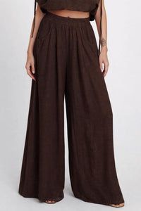 PALAZZO PANTS "MALIA" CHOCOLATE
