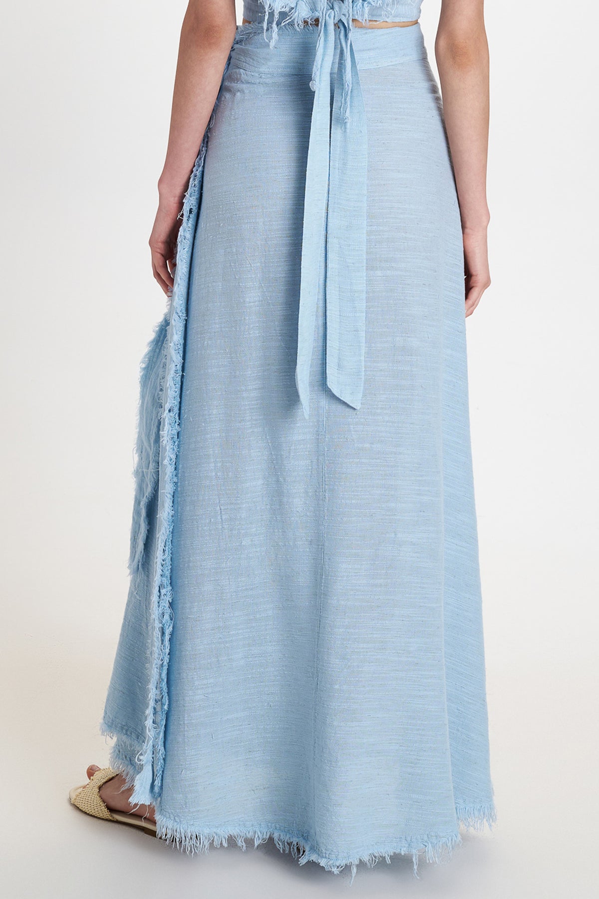 MAXI WRAP SKIRT "MALIA" CIEL