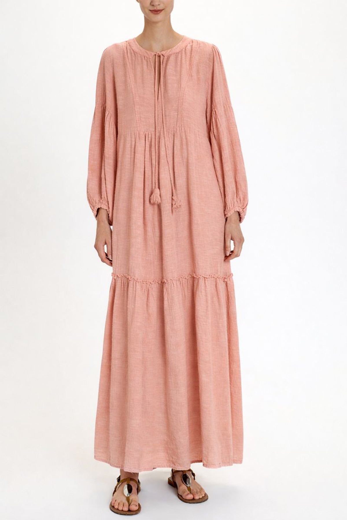 LONG TUNIC DRESS "MALIA" PAPAYA