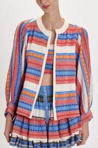 BLOUSON JACKET "MONASTIRAKI" RED/BLUE