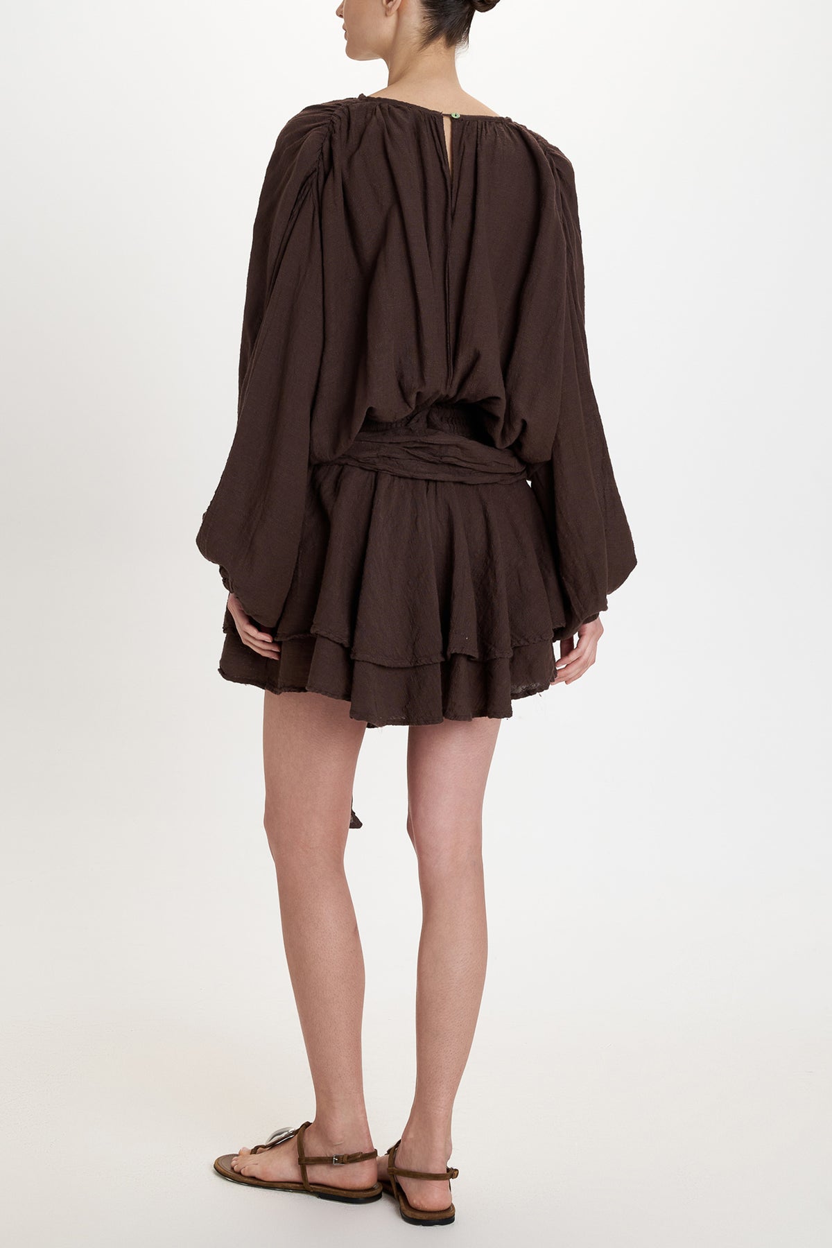 OVERSIZED MINI DRESS "MALIA" CHOCOLATE