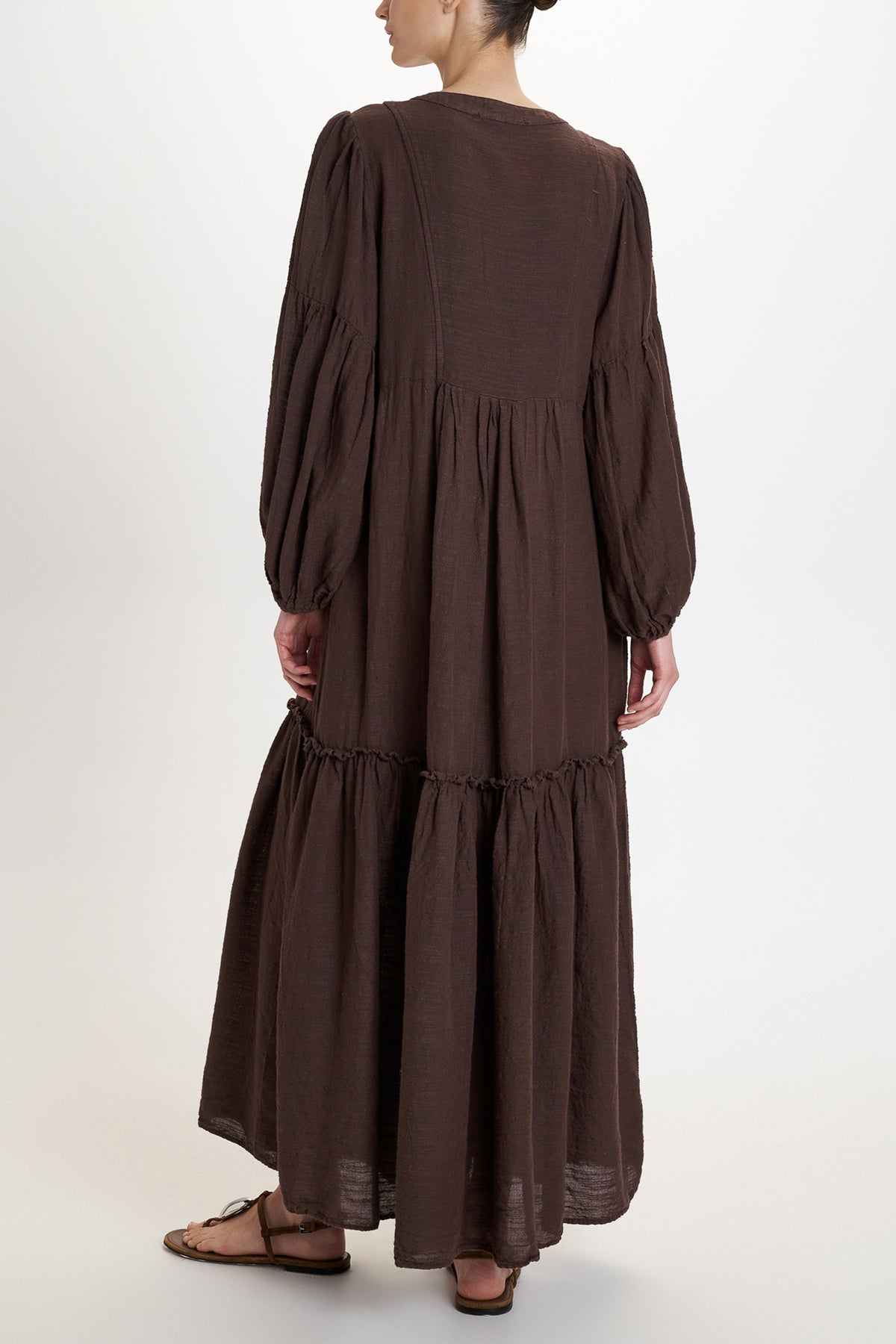 LONG TUNIC DRESS "MALIA" CHOCOLATE