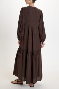 LONG TUNIC DRESS "MALIA" CHOCOLATE