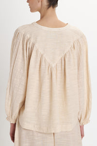 BLOUSE WITH BUTTONS "MALIA" BUTTER