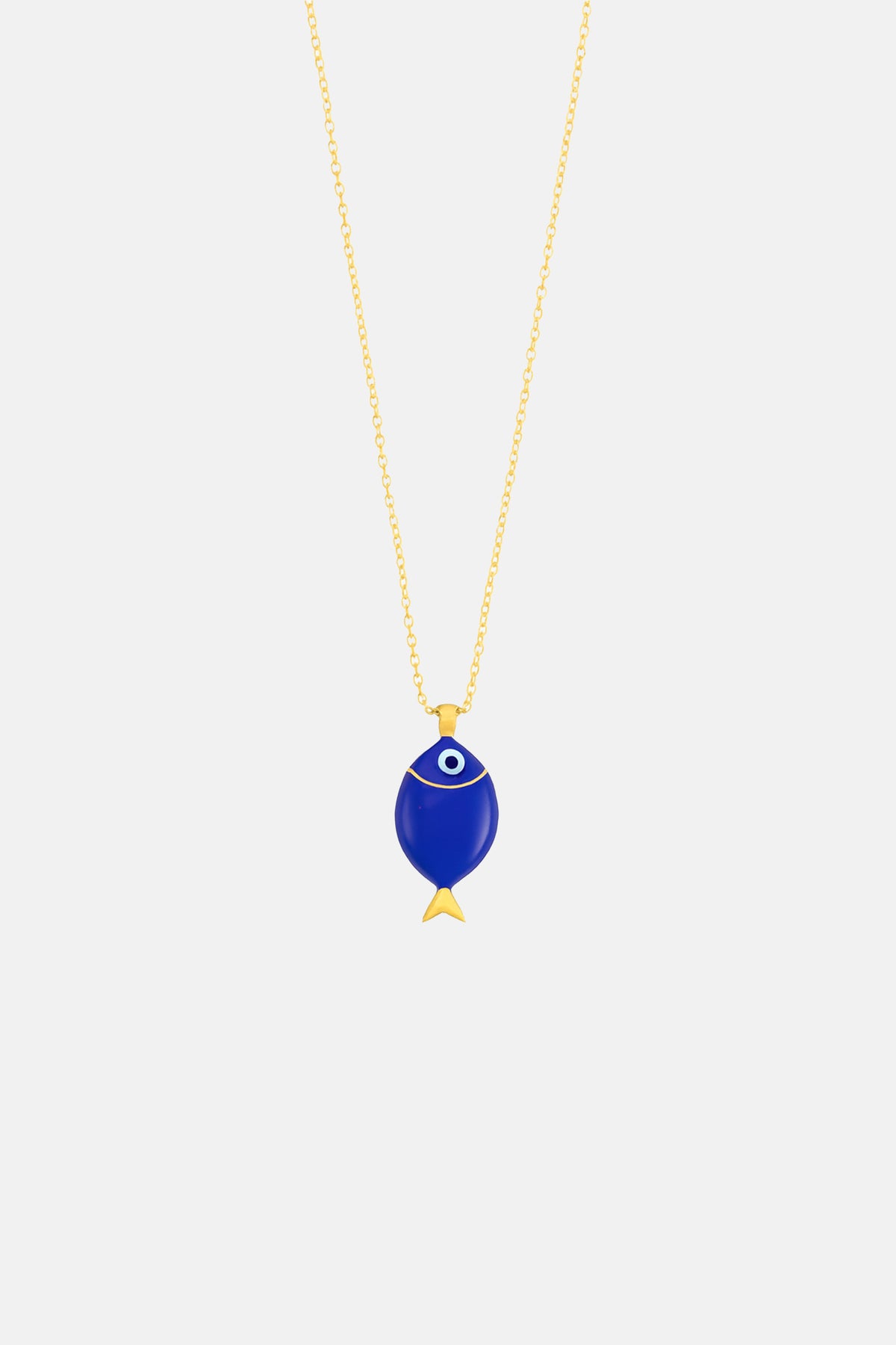 ENAMEL NECKLACE "MINI SEA BREAM" ROYAL BLUE