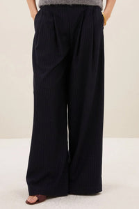 WIDE LEG PINSTRIPE PANTS MIDNIGHT/SPARKLE