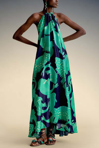 LONG SILKY BACKLESS DRESS "JENNIFER" SKORPINA
