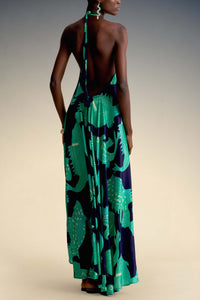 LONG SILKY BACKLESS DRESS "JENNIFER" SKORPINA
