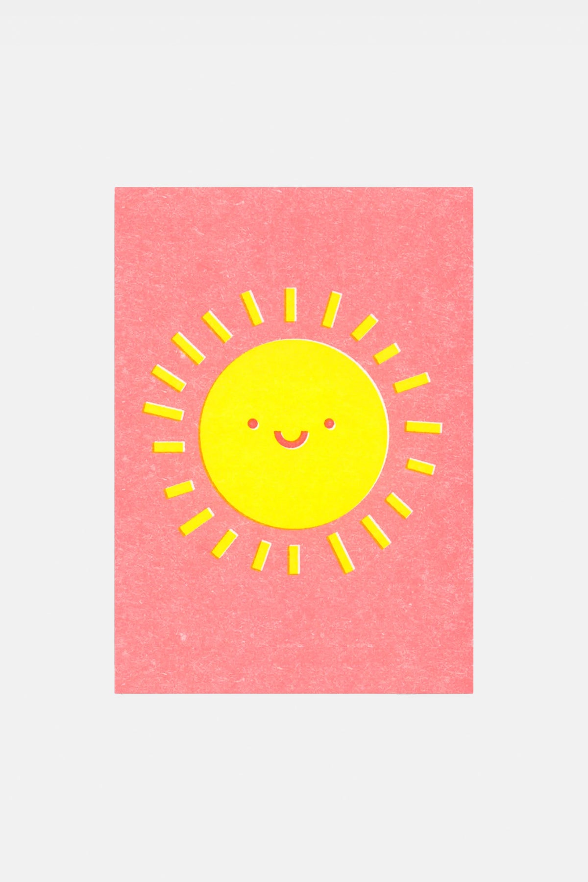 GREETING CARD "SMILING SUN" PINK/YELLOW