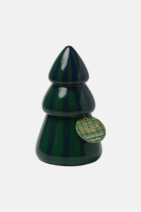 CERAMIC TREE CANDLE "BALSAM FIR“ GREEN/NAVY