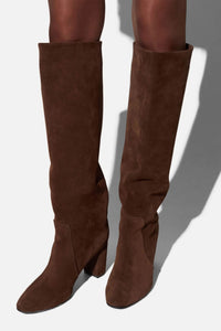 SUEDE BOOTS CHOCOLATE