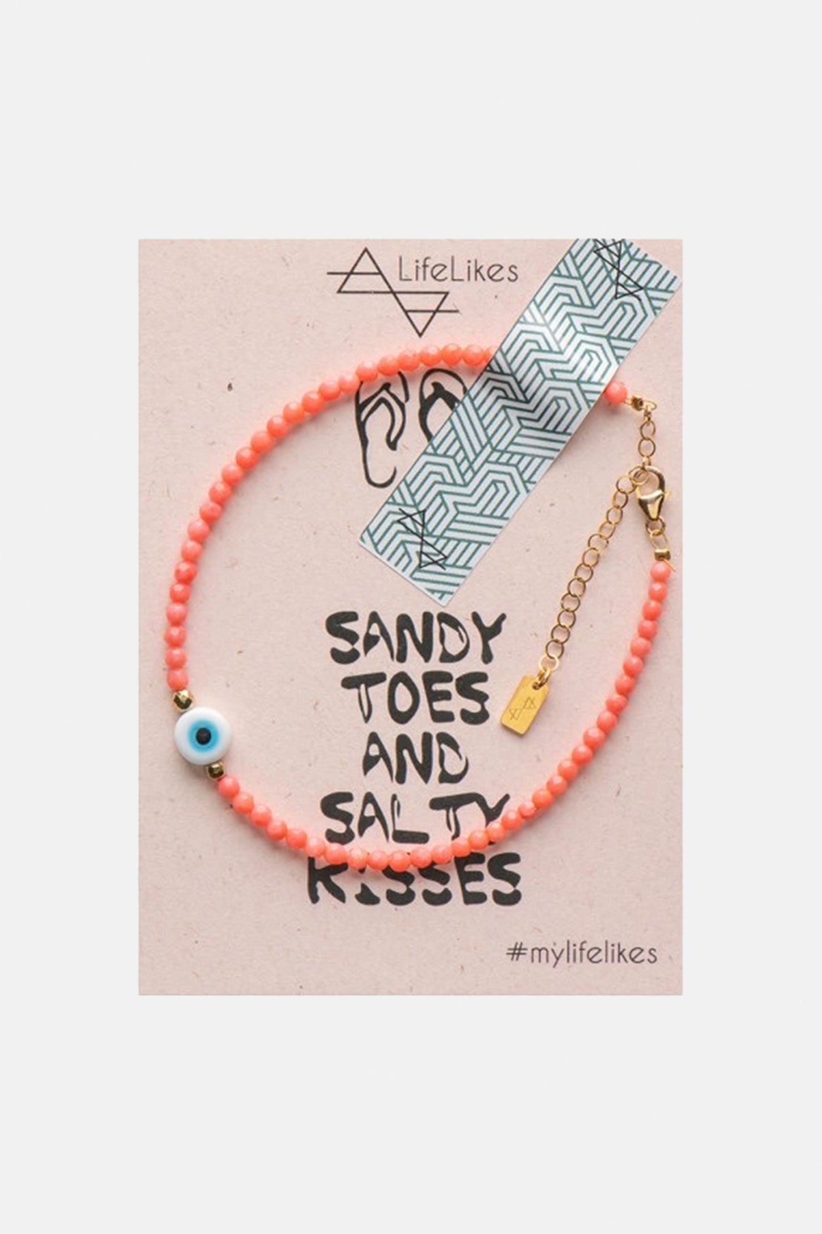 ANKLE BRACELET „SUMMER WINE“ CORAL