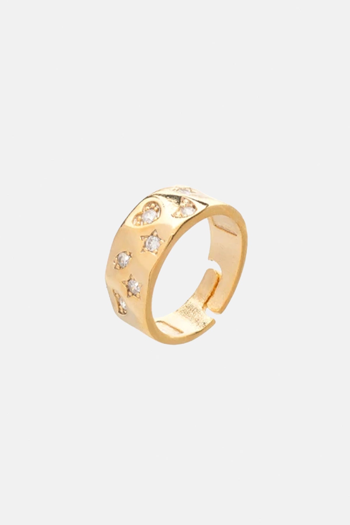 RING "SYMBOL" GOLD/ZIRCONIA