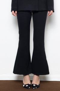 FLARED SUIT PANTS BLACK