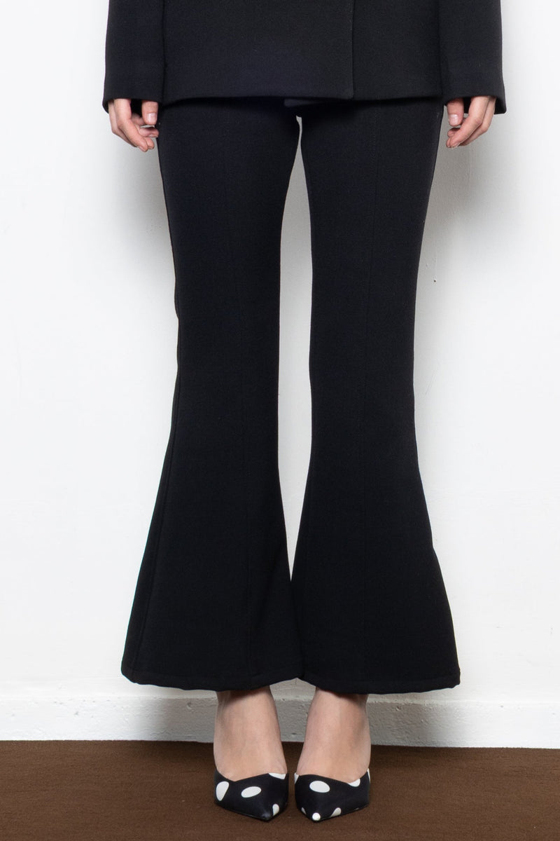 FLARED SUIT PANTS BLACK