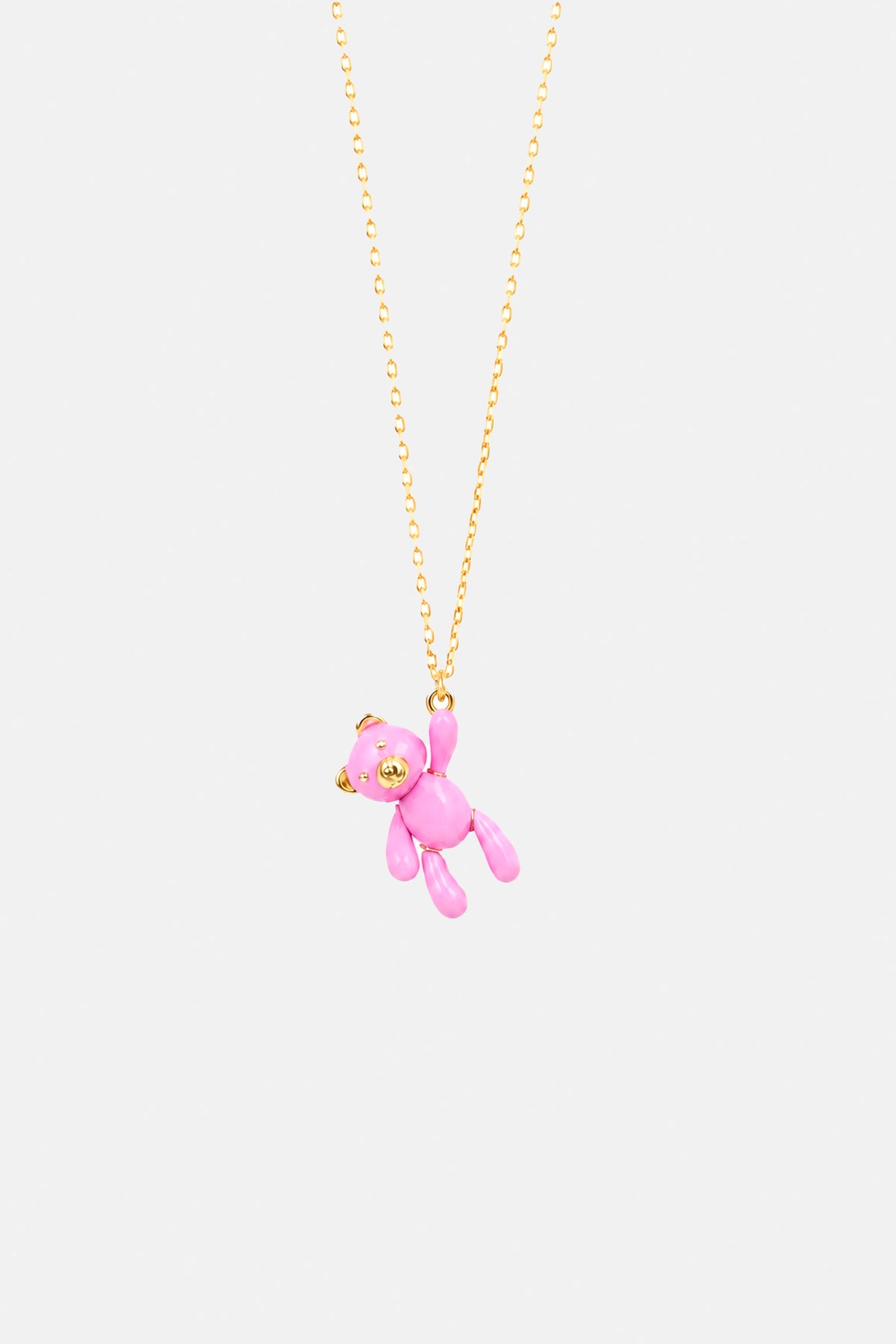 ENAMEL NECKLACE "TEDDY" PINK