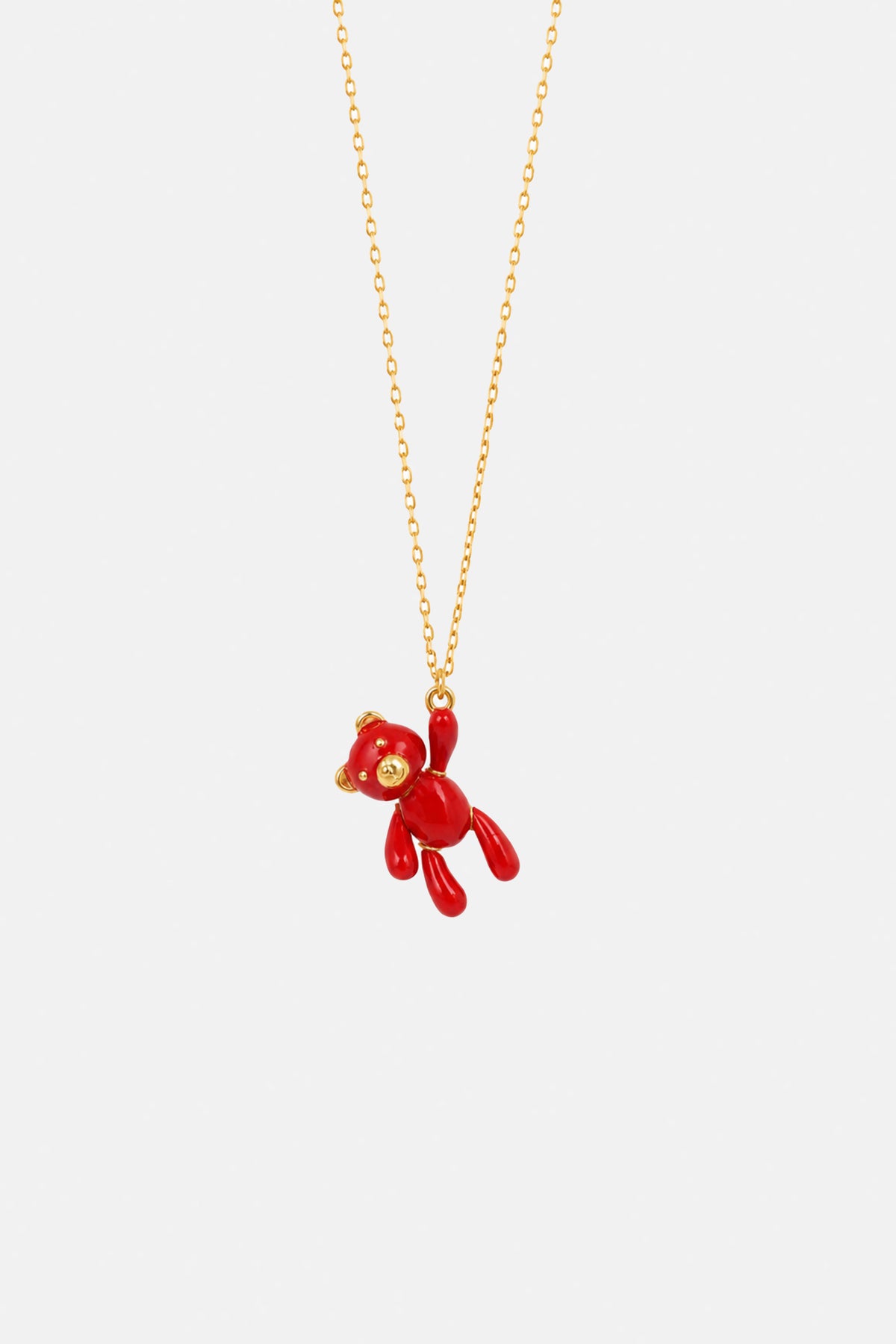 ENAMEL NECKLACE "TEDDY" RED