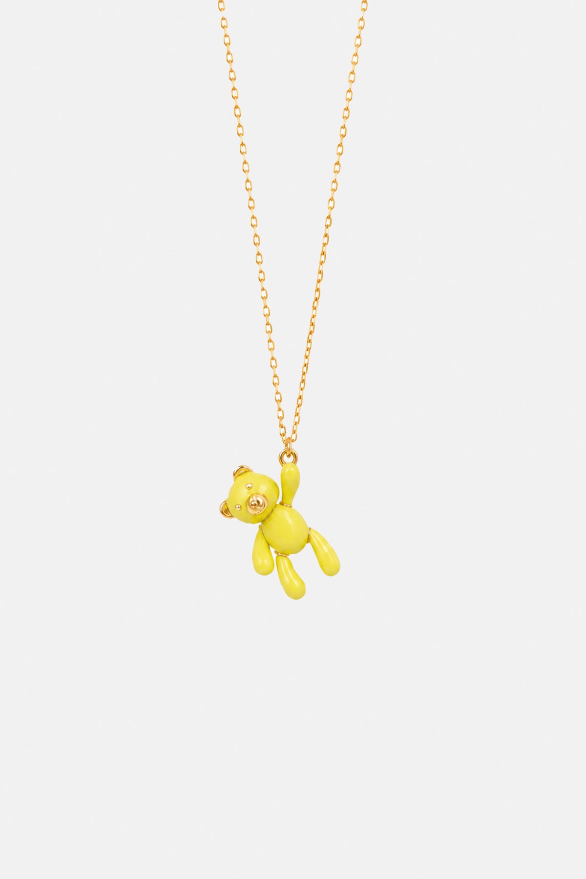 ENAMEL NECKLACE "TEDDY" YELLOW