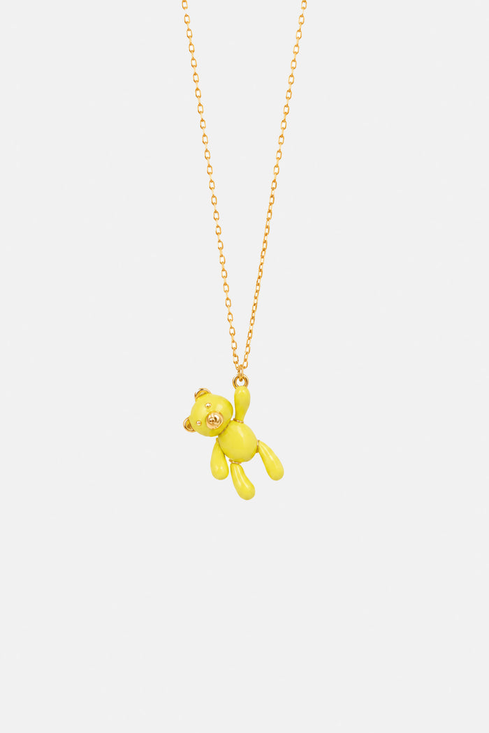 ENAMEL NECKLACE "TEDDY" YELLOW