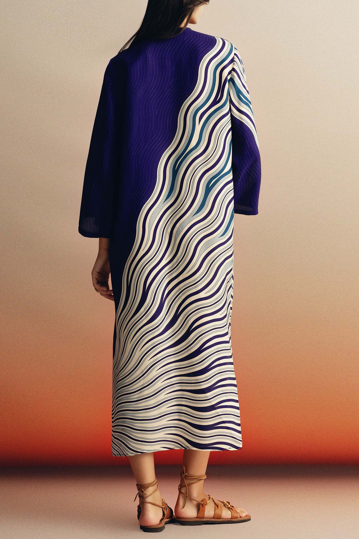 VISCOSE/SILK TUNIC DRESS "THERESA" SOLARIS