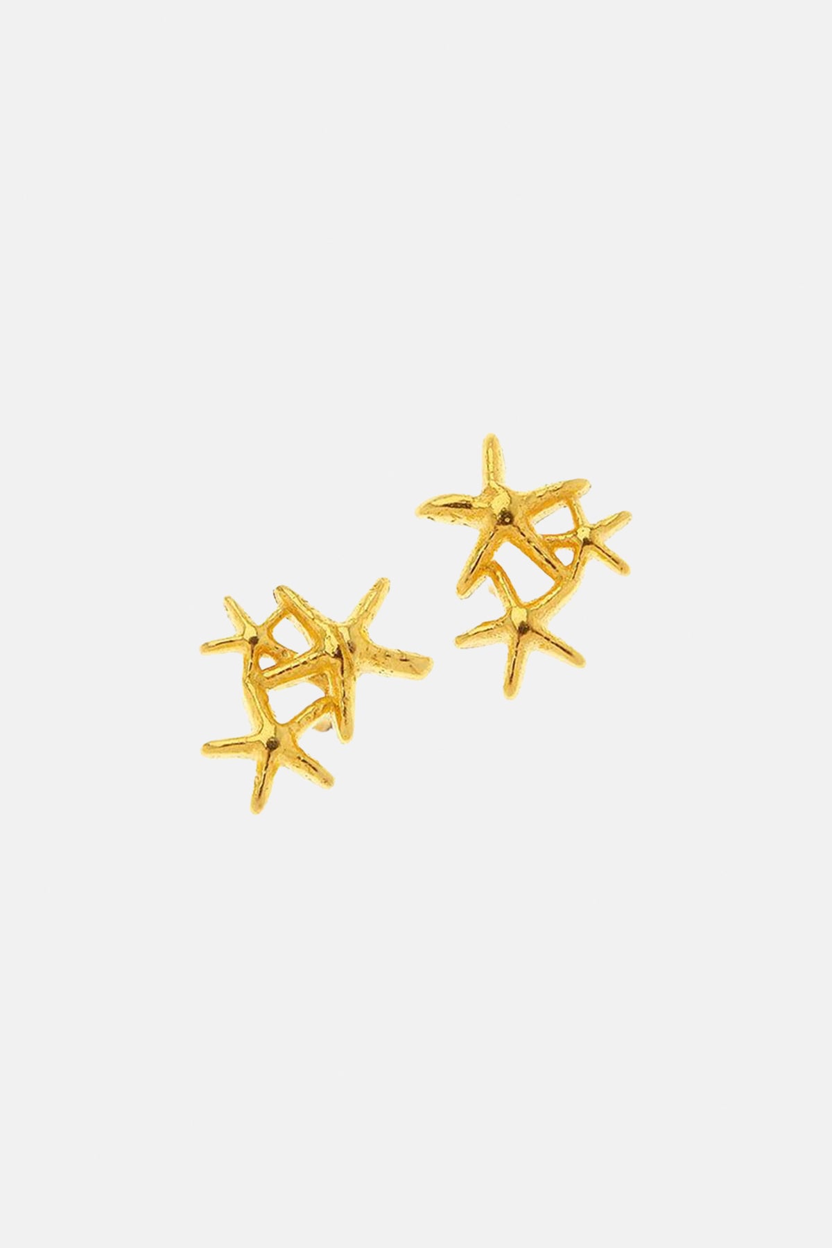STUDS "THREE STARS" GOLD