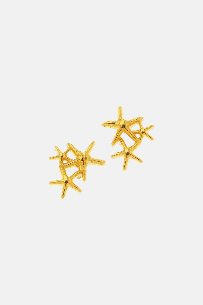 STUDS "THREE STARS" GOLD