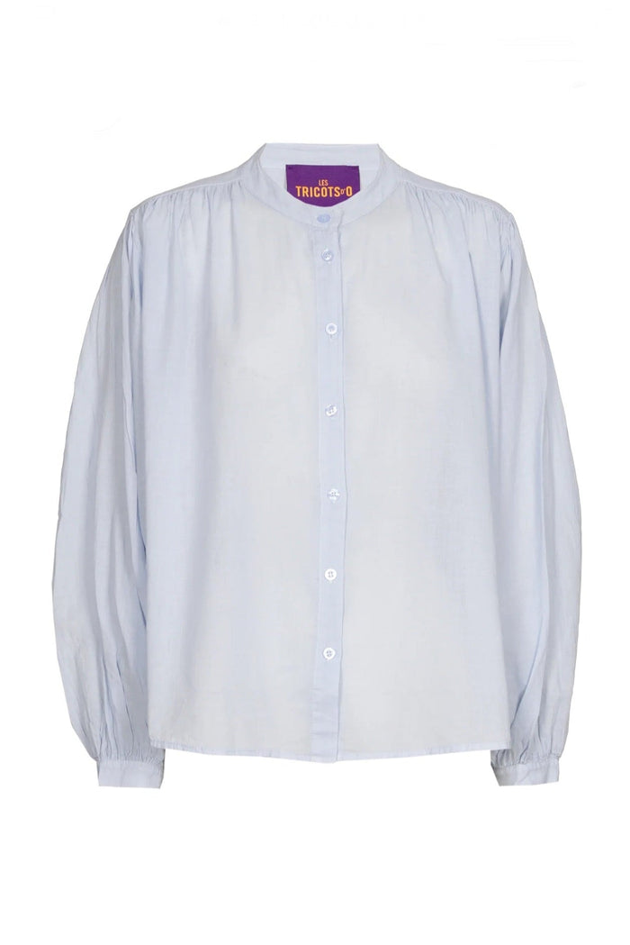 COTTON BLOUSE "VALERIE" PALE BLUE