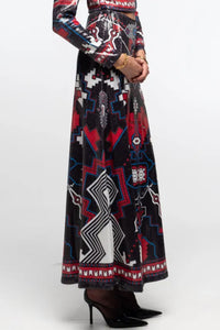 LONG SKIRT WITH SEQUINS MULTICOLOR