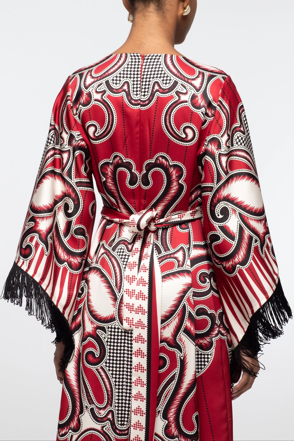 LONG SATIN DRESS "ALCHEMY" MULTICOLOR