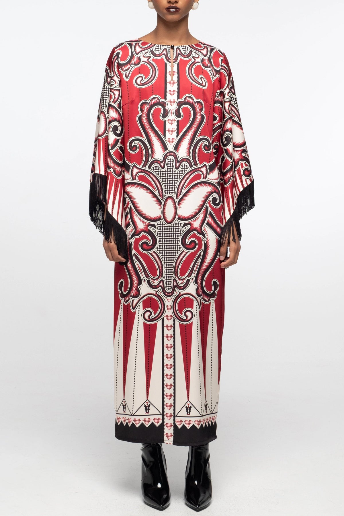 LONG SATIN DRESS "ALCHEMY" MULTICOLOR