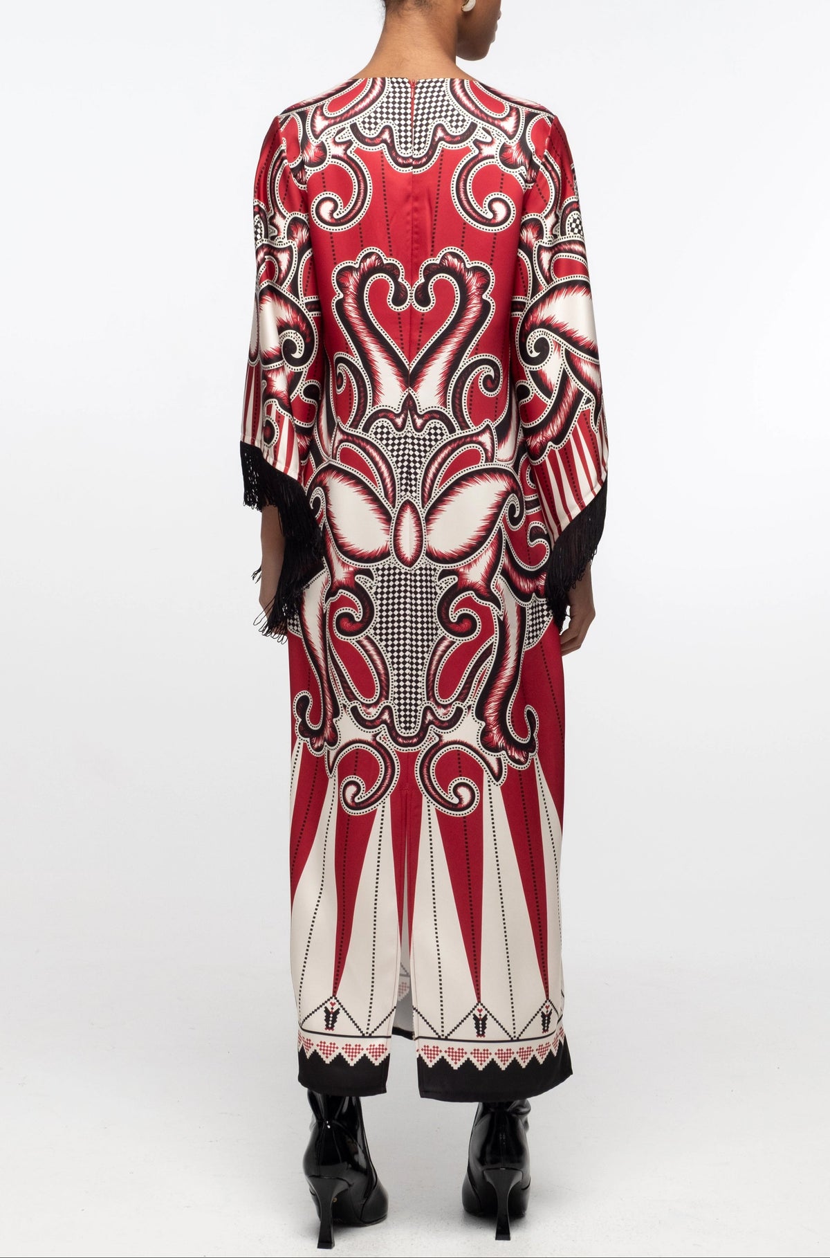 LONG SATIN DRESS "ALCHEMY" MULTICOLOR