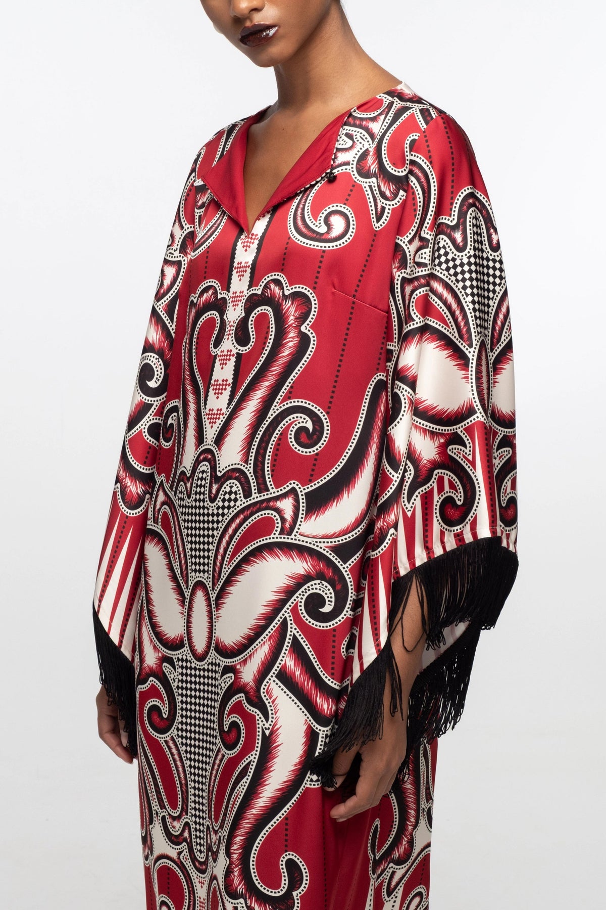 LONG SATIN DRESS "ALCHEMY" MULTICOLOR