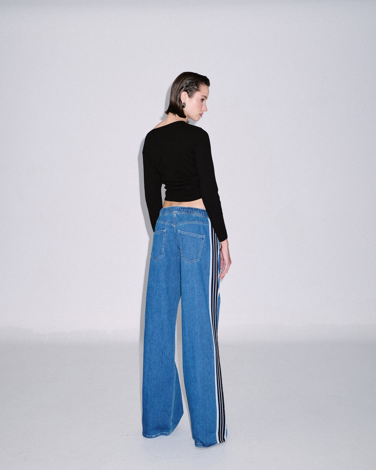 DENIM TROUSERS "STRIPE"