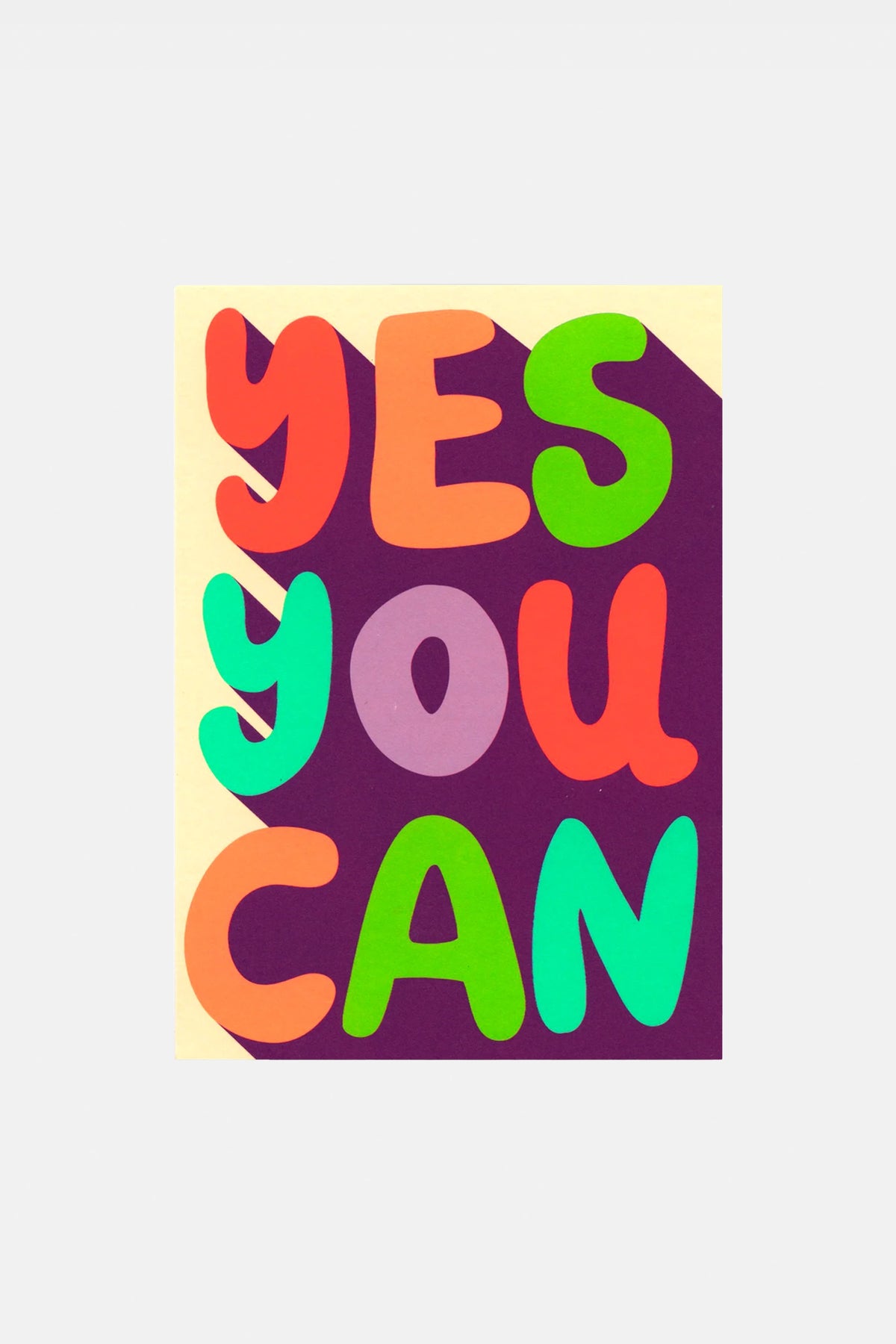GREETING CARD "YES YOU CAN" MULTICOLOR