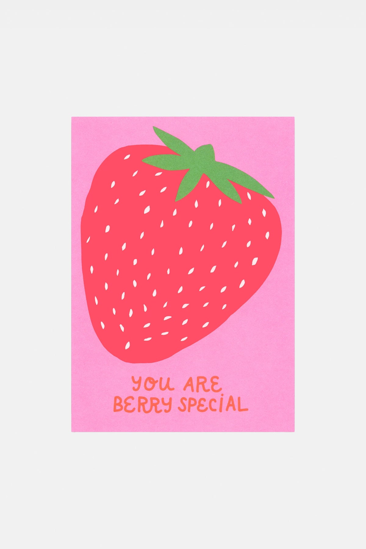 GREETING CARD "YOU ARE BERRY SPECIAL" PINK/RED