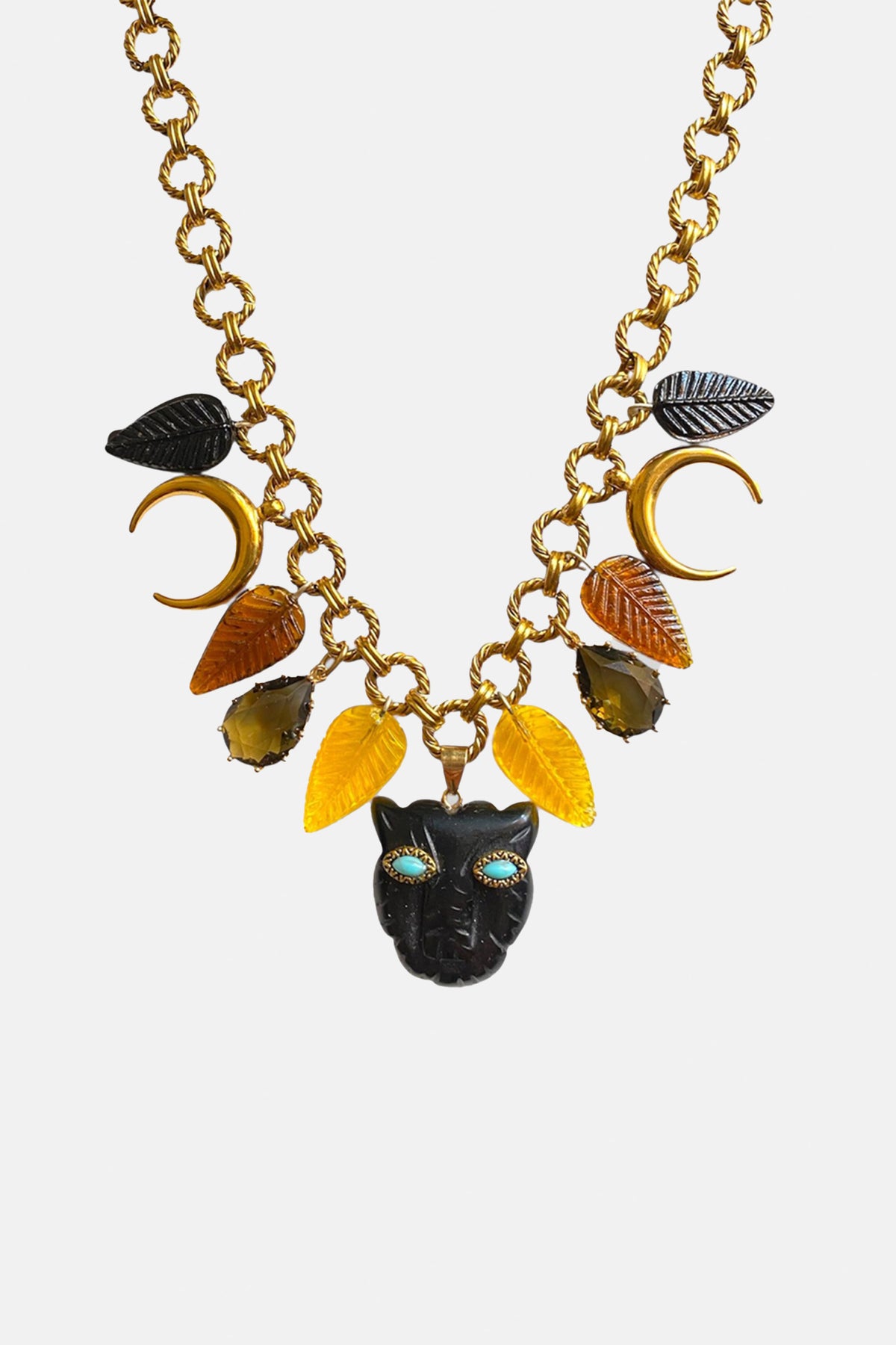 NECKLACE "TIGER" GOLD/MULTICOLOR
