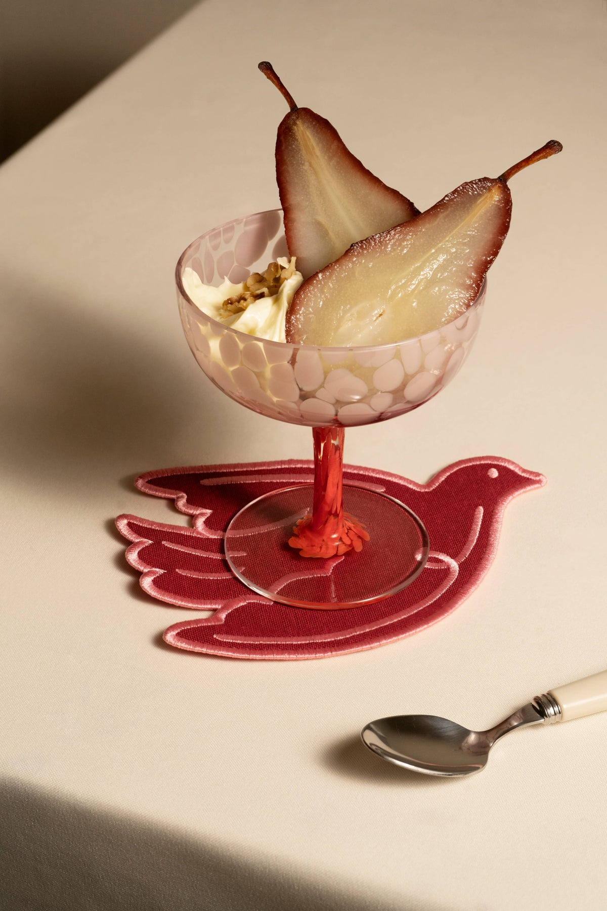 COCKTAIL COASTERS “PALOMA” BURGUNDY/PINK