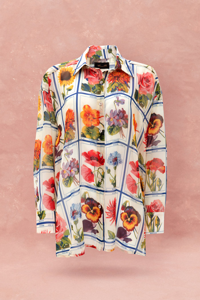 OVERSIZED CHIFFON BLOUSE "ANTHOLOGIO” MULTICOLOR