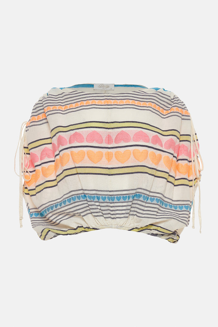 WOVEN JACQUARD TOP "ASTRA" MULTICOLOR