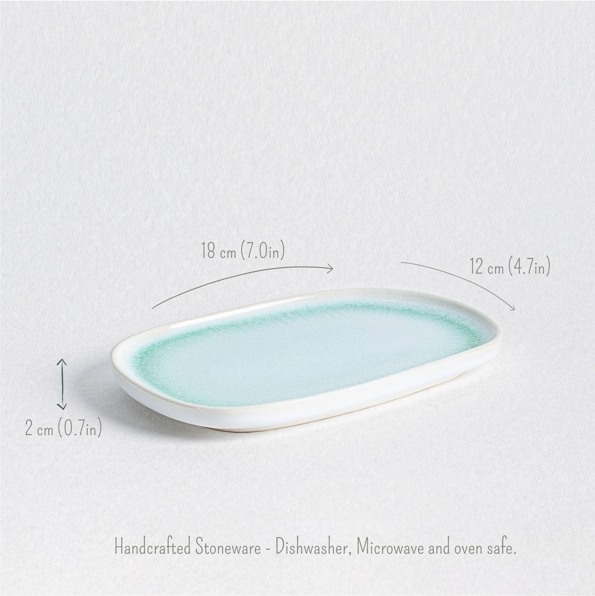 GLASED MINI STONEWARE TRAY "MALEDIVES"