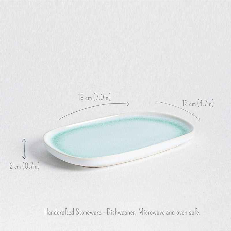 GLASED MINI STONEWARE TRAY "MALEDIVES"