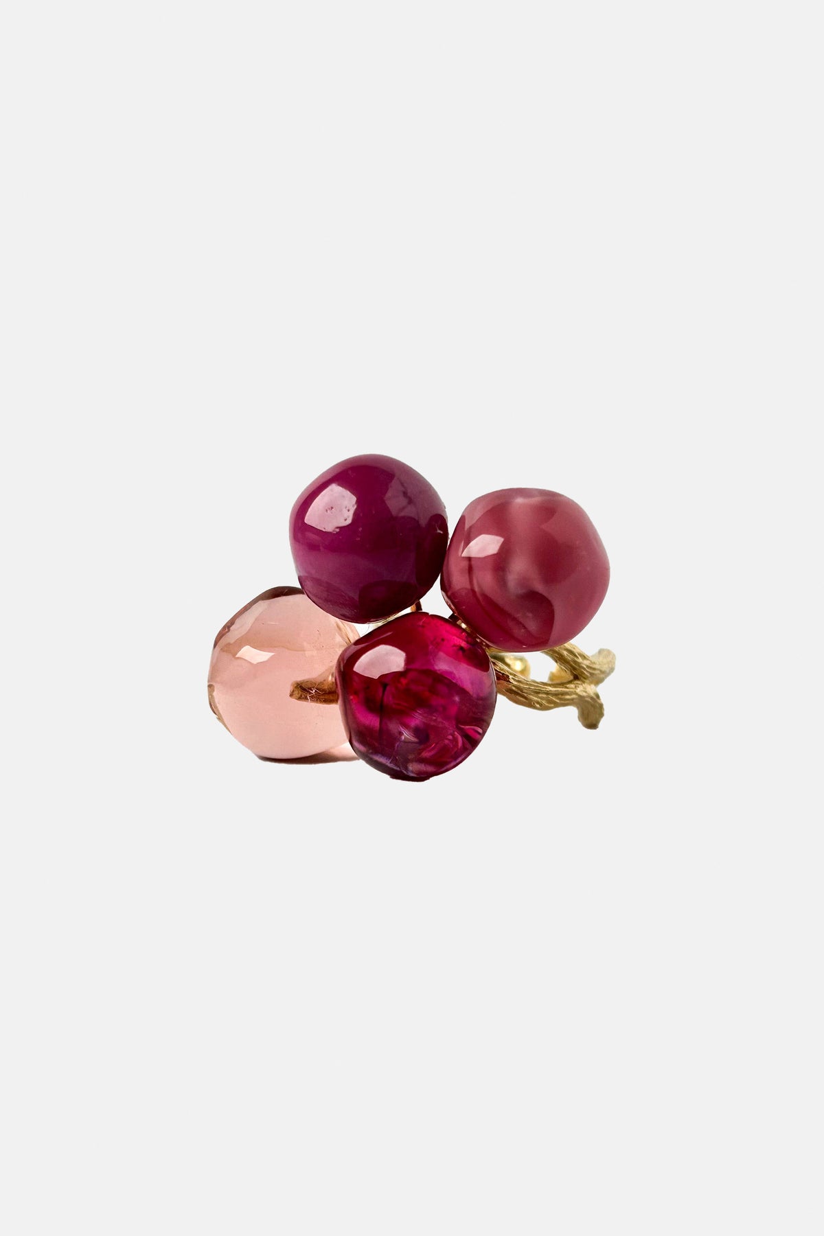 HANDMADE COCKTAIL RING "MURANO" BERRY