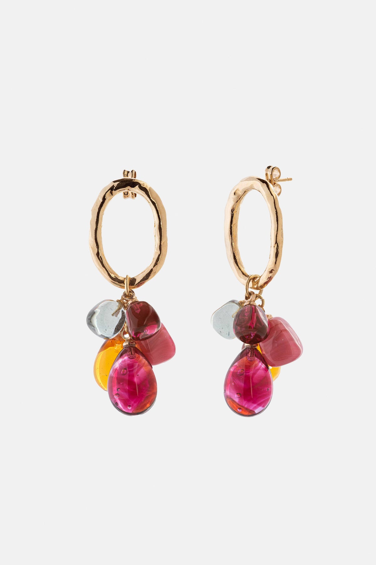 EARRINGS "MURANO" GOLD/CANDY