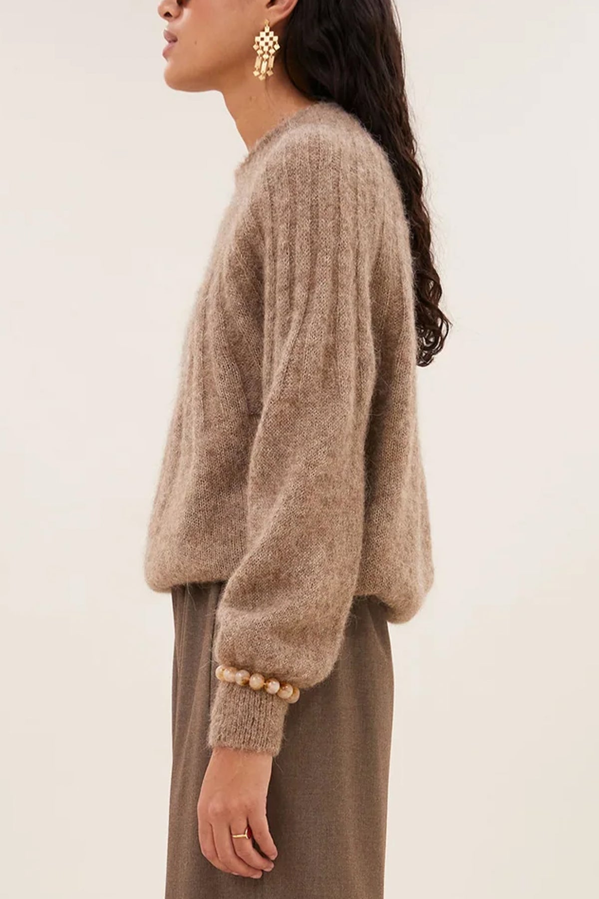 ALPACA PULLOVER BISCUIT
