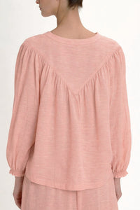 BLOUSE WITH BUTTONS "MALIA" PAPAYA