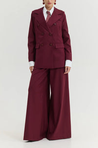 EXTRA WIDE SUIT PANTS BORDEAUX