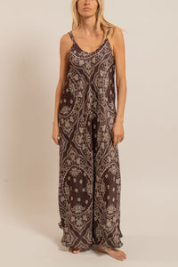 STRAPPY VISCOSE DRESS „BANDANA“ CHOCOLAT