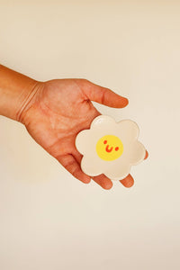 MINI PLATE "HAPPY FLOWER" WHITE